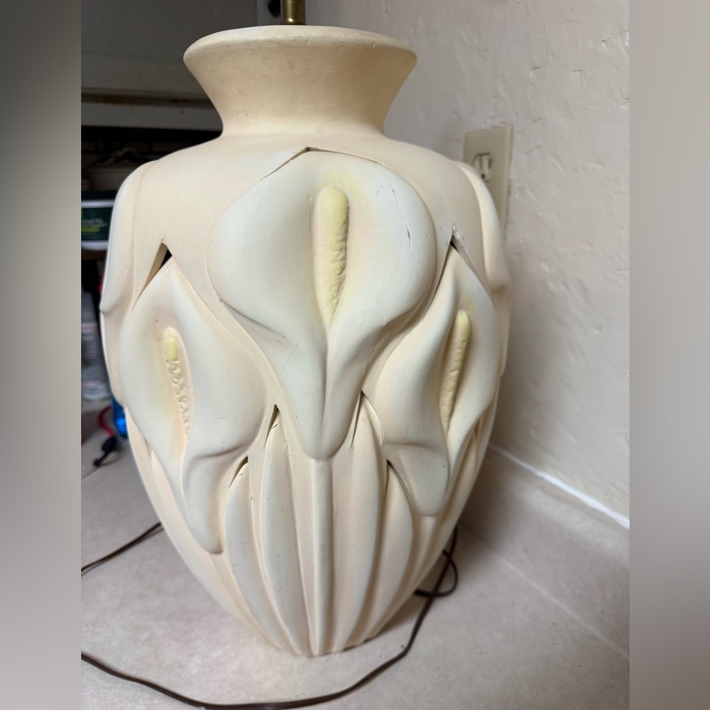 Harris art deco calls Lilly 1988 table lamp large ceramic works - Picture 2 of 8